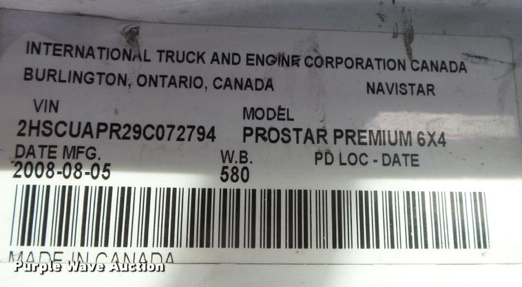image for item DA2529 2009 International ProStar Eagle semi truck