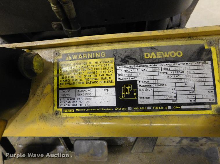 image for item DA7259 Daewoo GC25S forklift