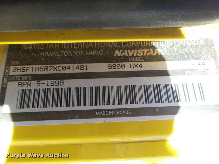 image for item DB1894 1999 International 9900 semi truck