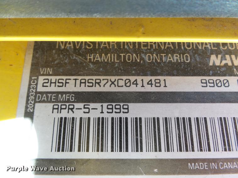 image for item DB1894 1999 International 9900 semi truck