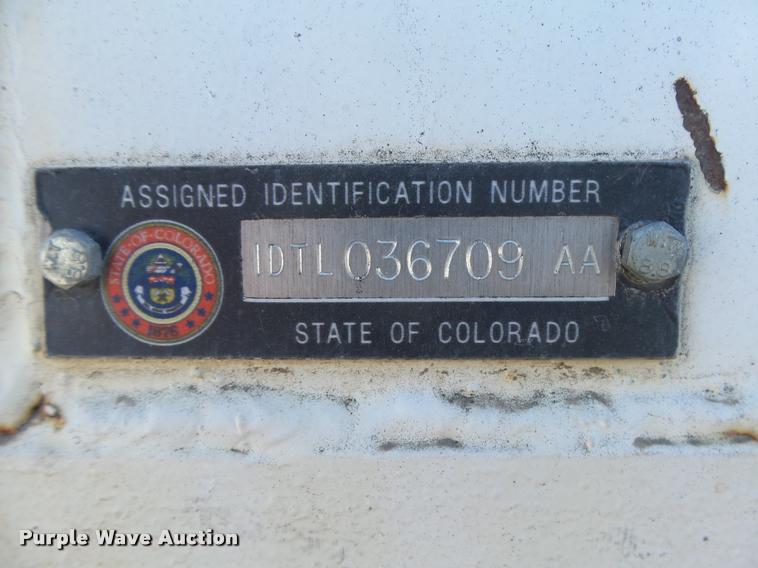 image for item DB1919 2013 shop built live bottom trailer