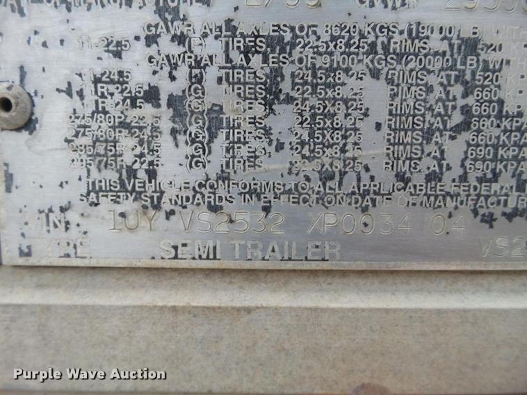 image for item DB5476 1999 Utility Trailers dry van trailer