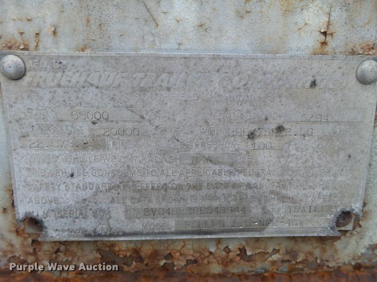 image for item DB5478 1994 Fruehauf dry van trailer