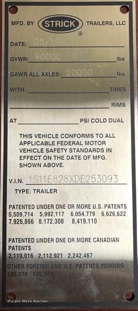 image for item DB5484 1983 Strick  dry van trailer