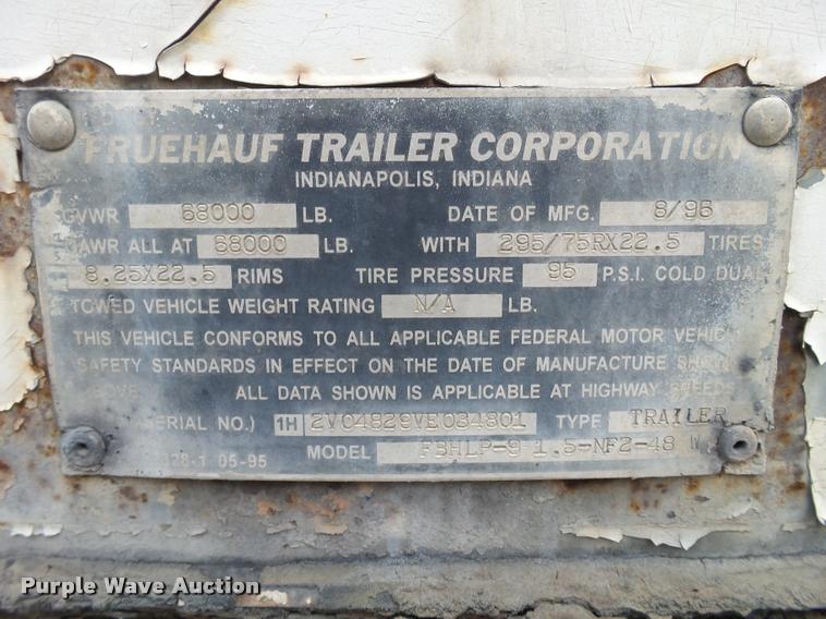 image for item DB5486 1997 Fruehauf dry van trailer