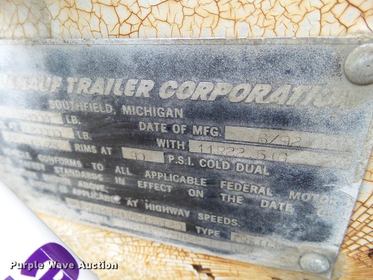 image for item DB5491 1993 Fruehauf dry van trailer