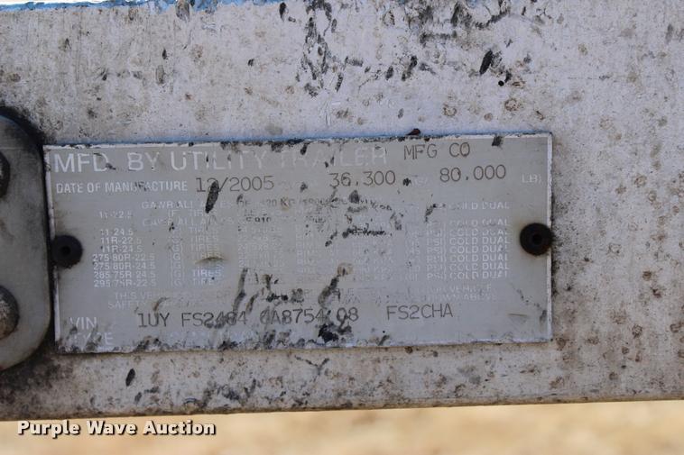 image for item L3018 2006 Utility FS2CHA flatbed trailer