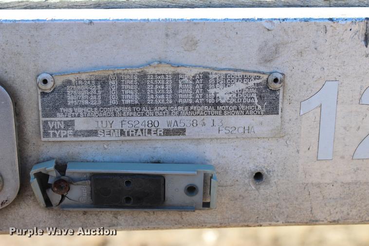 image for item L3019 1998 Utility FS2CHA flatbed trailer