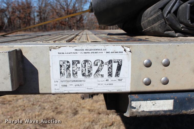 image for item L3019 1998 Utility FS2CHA flatbed trailer
