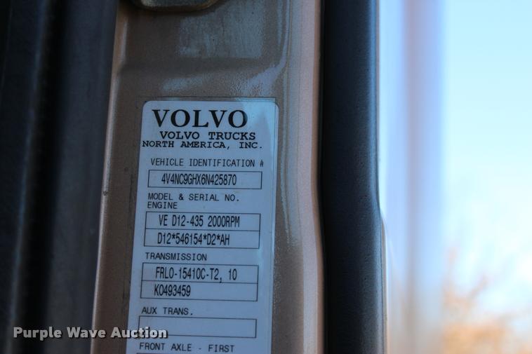 image for item L3021 2006 Volvo VNL semi truck