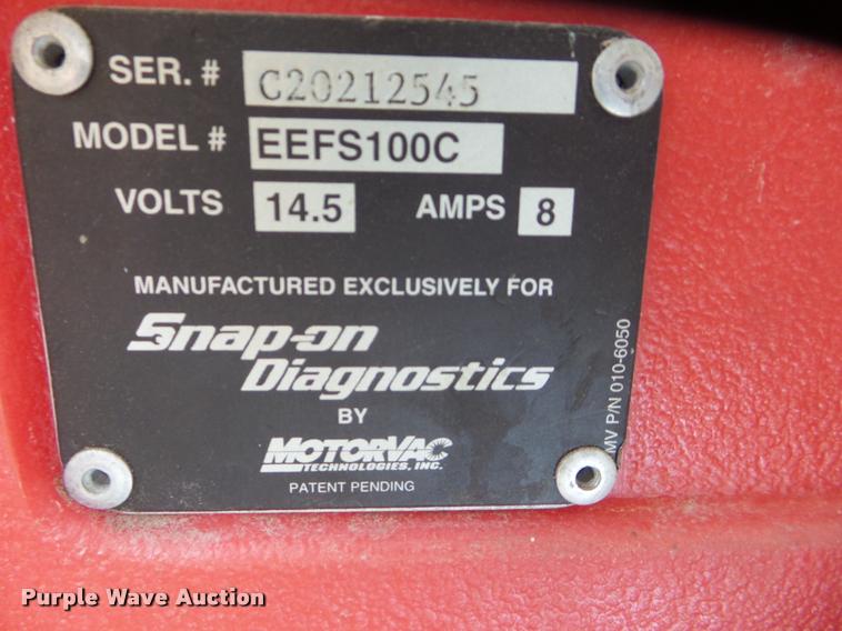 image for item BW9177 Snap-on EEFS100C MotorVac carbon clean system fuel system service and diagnostic machine