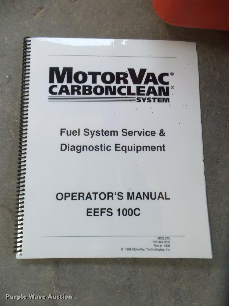 image for item BW9177 Snap-on EEFS100C MotorVac carbon clean system fuel system service and diagnostic machine