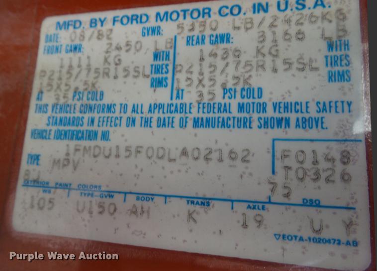 image for item CB9855 1983 Ford Bronco XLT SUV