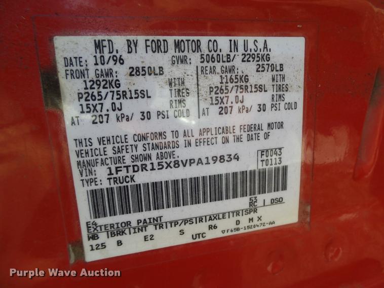 image for item DA0579 1997 Ford Ranger XLT SuperCab pickup truck