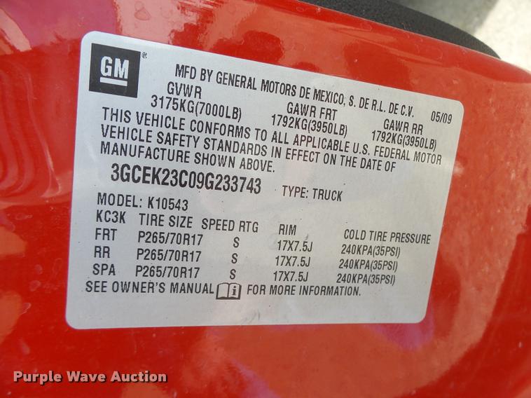 image for item DA3338 2009 Chevrolet Silverado 1500 Crew Cab pickup truck