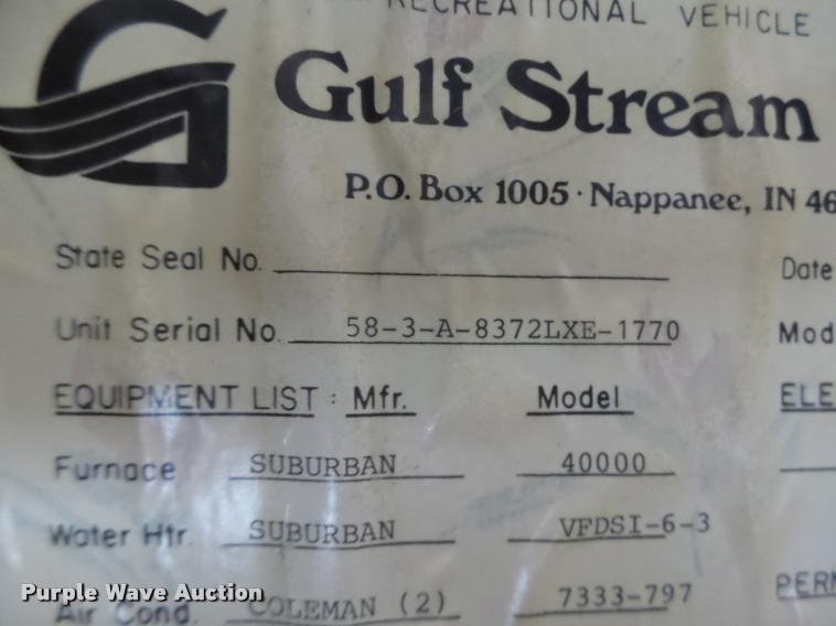 image for item DA3358 1993 Spartan Gulfstream 8372LXE RV