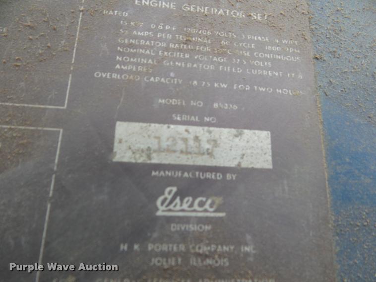 image for item DA5234 Eseco generator trailer