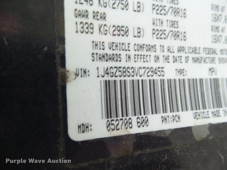 image for item DA7740 1997 Jeep Grand Cherokee SUV