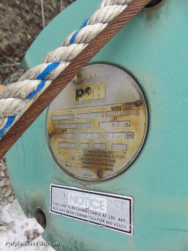 image for item DA9378 P & H swing crane