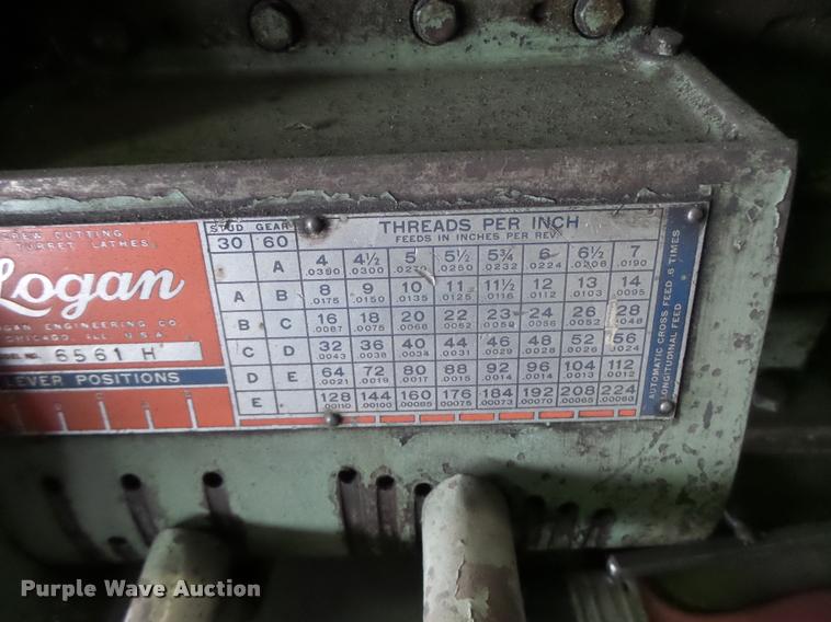 image for item DA9379 Logan metal lathe