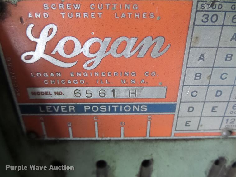 image for item DA9379 Logan metal lathe