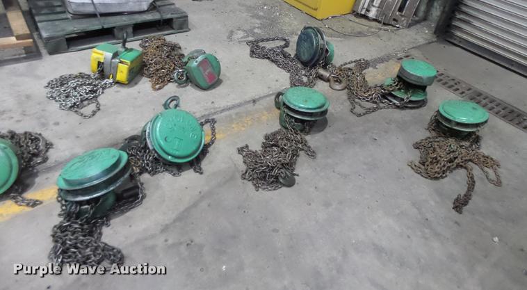 image for item DA9383 Approximately 12 chain hoists