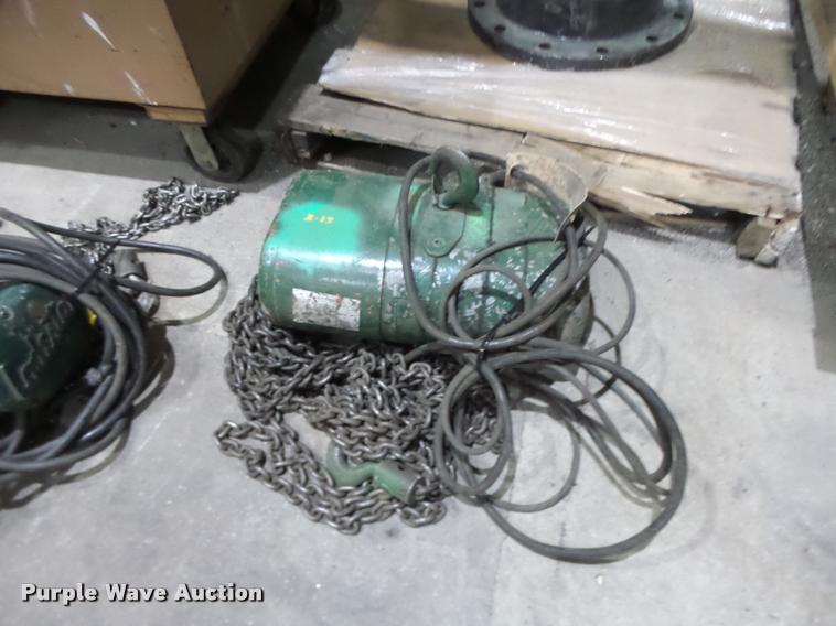 image for item DA9383 Approximately 12 chain hoists