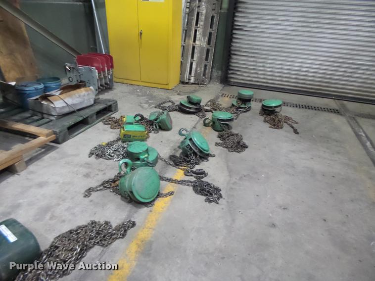 image for item DA9383 Approximately 12 chain hoists