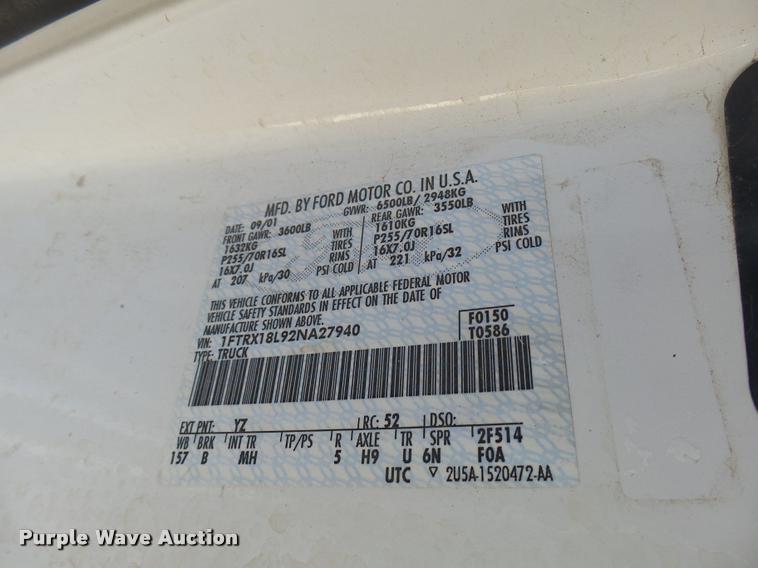 image for item DB2436 2002 Ford F150 SuperCab pickup truck