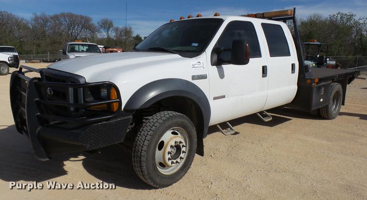 image for item DB2439 2007 Ford F550 Super Duty XL Crew Cab flatbed truck