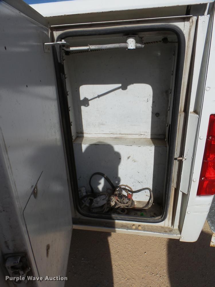 image for item DB2457 2008 Ford F350 Super Duty XL Crew Cab utility bed pickup truck