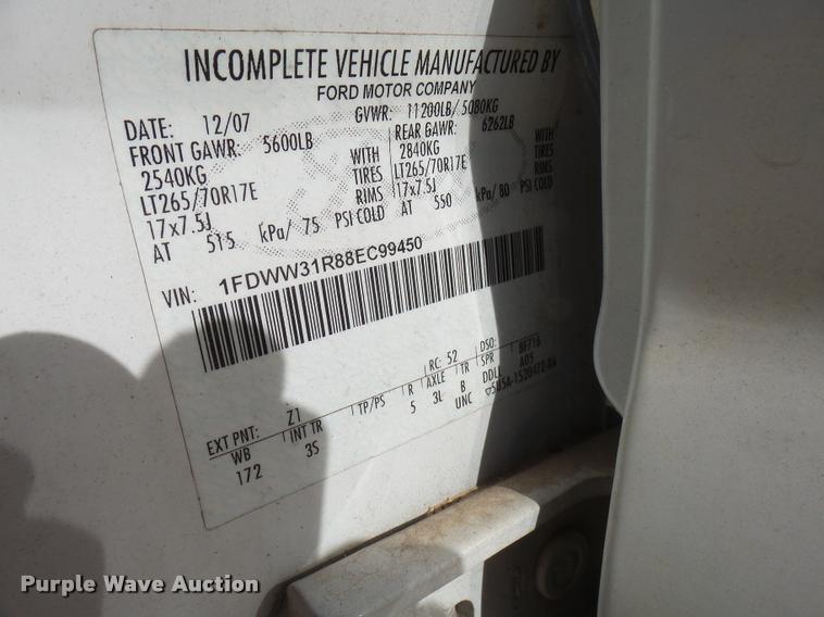 image for item DB2457 2008 Ford F350 Super Duty XL Crew Cab utility bed pickup truck