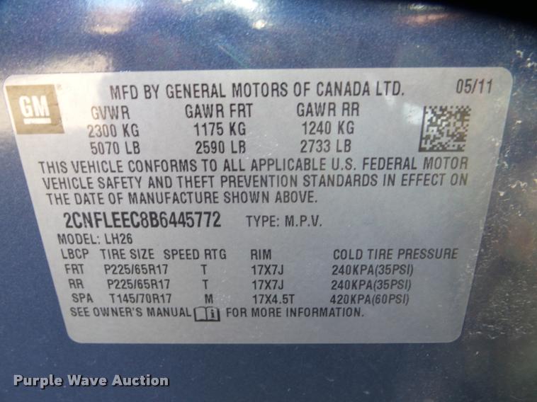 image for item DB5014 2011 Chevrolet Equinox SUV