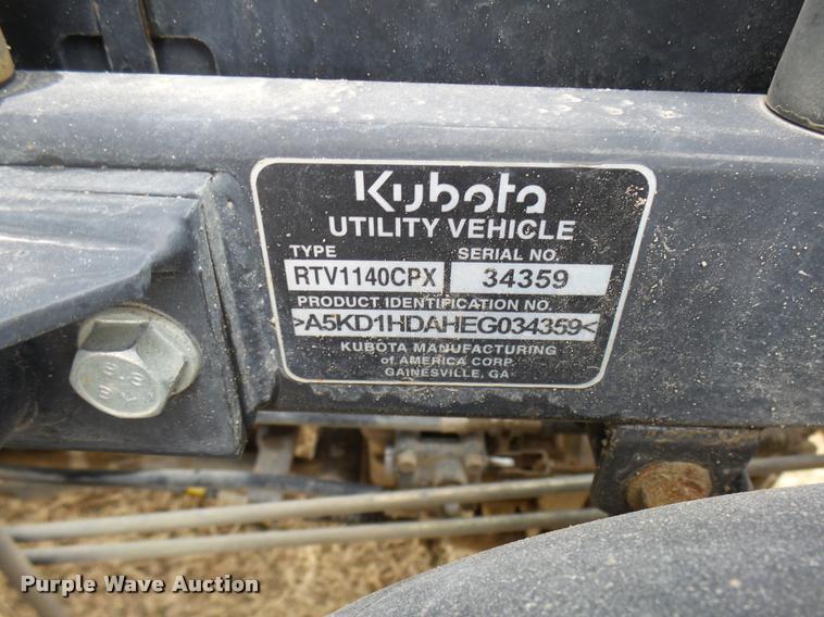 image for item DG9535 2014 Kubota RTV1140CPX utility vehicle
