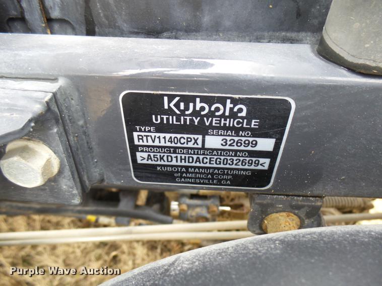 image for item DG9536 2014 Kubota RTV1140CPX utility vehicle
