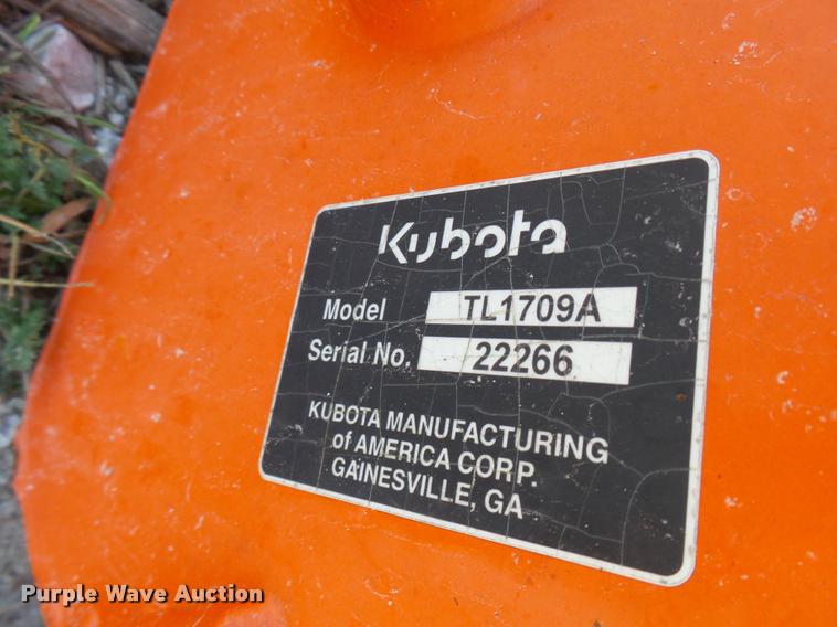 image for item DG9708 Kubota TL1709A quick attach bracket