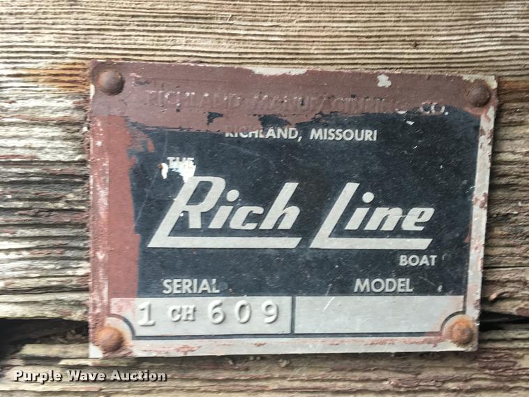 image for item F1724 Richline v-bottom aluminum boat