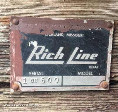 image for item F1724 Richline v-bottom aluminum boat