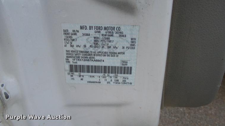 image for item J5716 2007 Ford F150 XLT SuperCab pickup truck