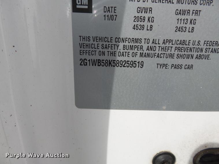 image for item K3329 2008 Chevrolet Impala