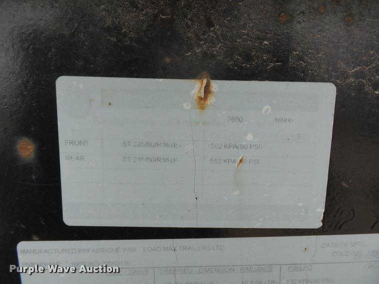 image for item L4634 2008 Load Max equipment trailer