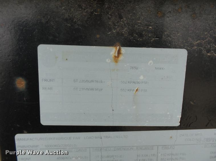 image for item L4634 2008 Load Max equipment trailer