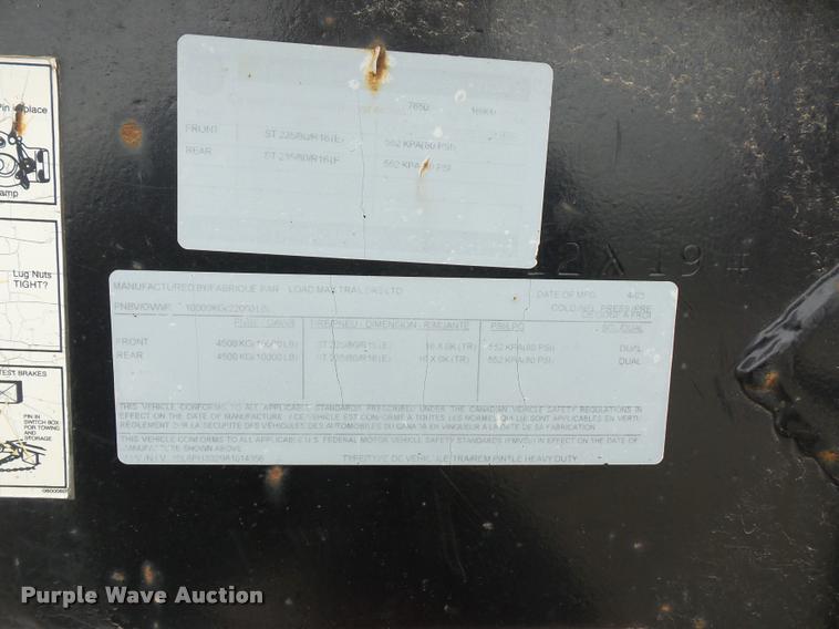 image for item L4634 2008 Load Max equipment trailer