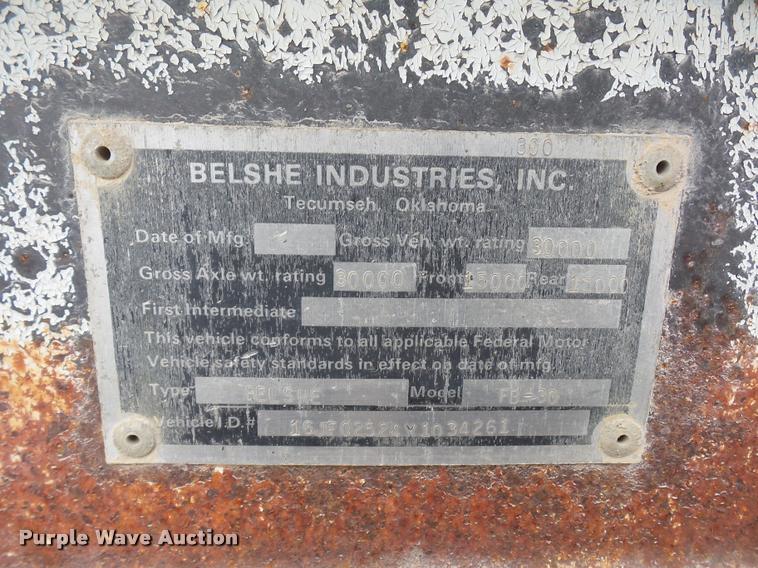 image for item L4636 2000 Belshe FB-30 equipment trailer