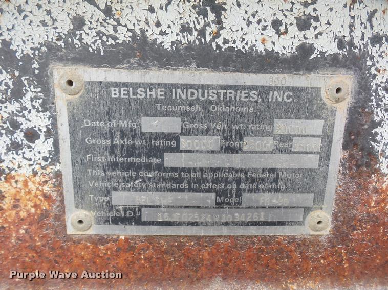 image for item L4636 2000 Belshe FB-30 equipment trailer