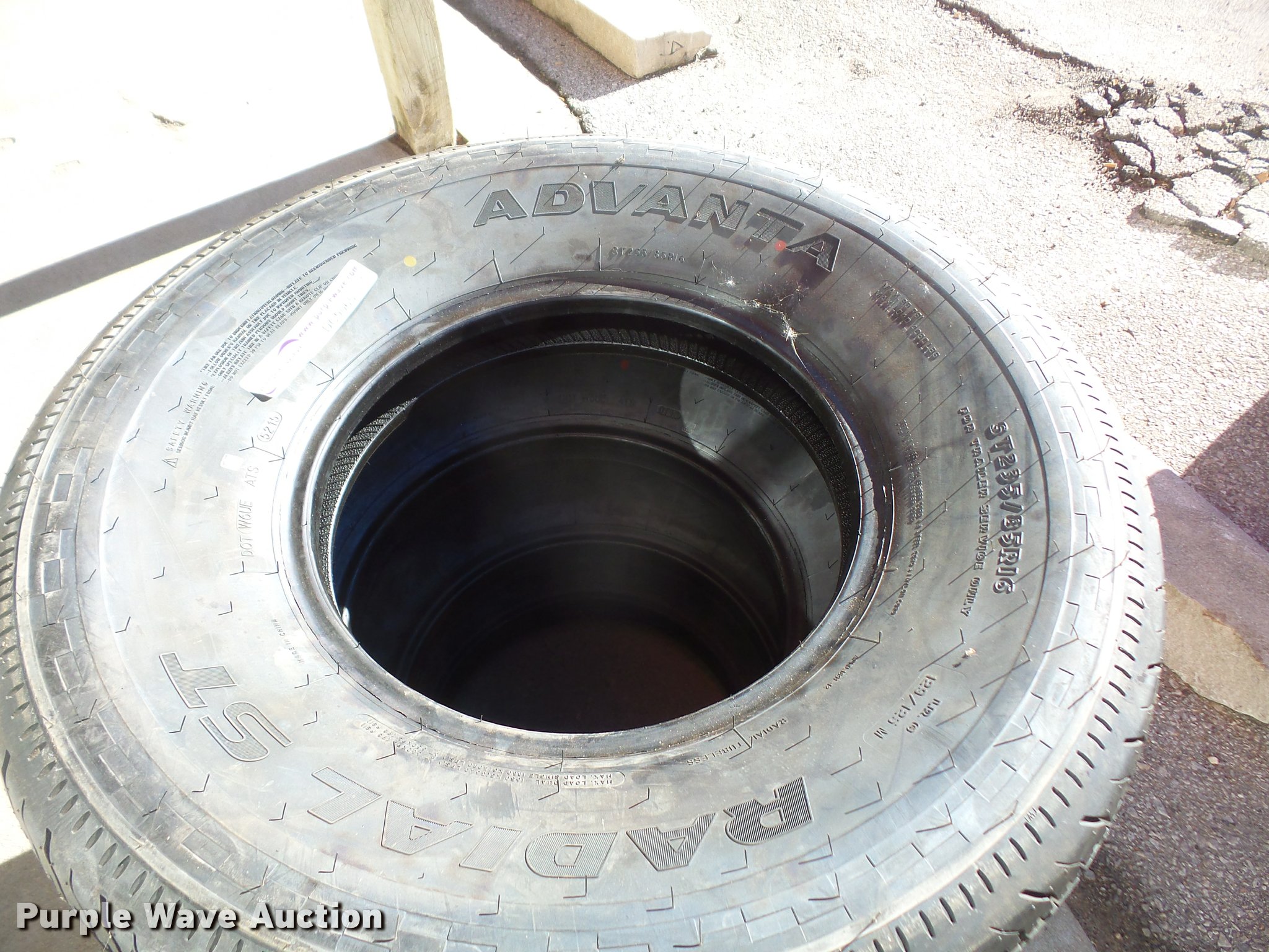 (4) Advanta Radial ST235/85R16 tires in McLouth, KS Item DC9065 sold