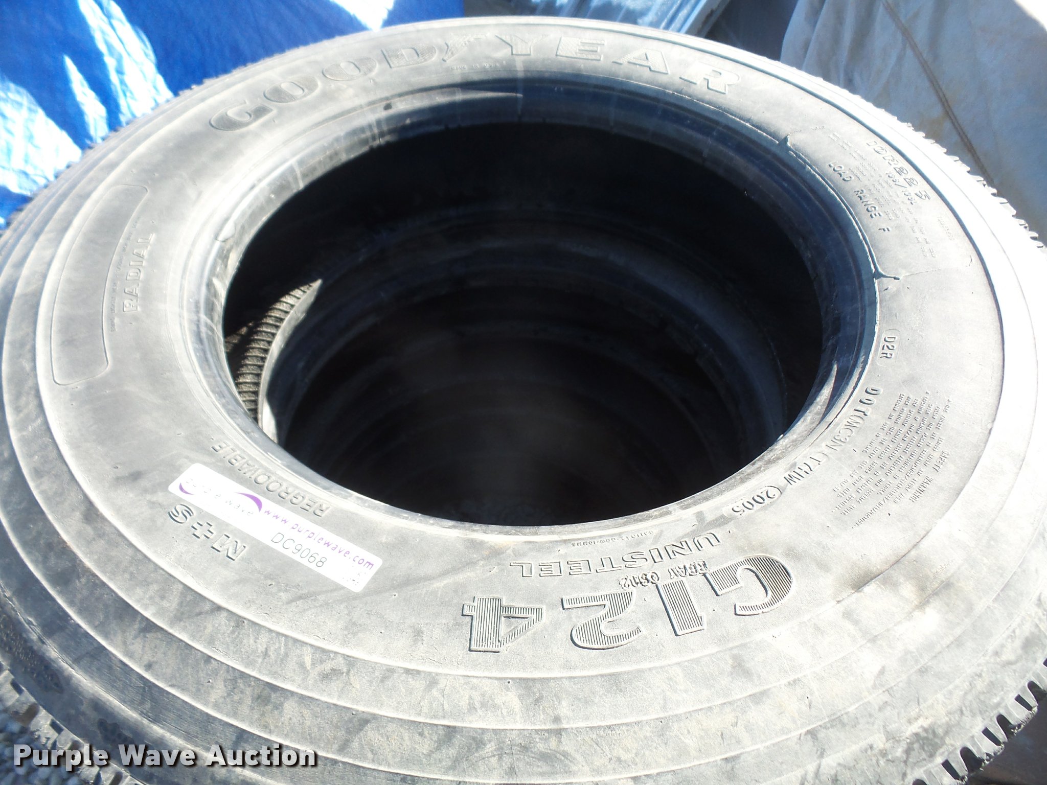 (4) Goodyear 10R22.5 tires in McLouth, KS Item DC9068 sold Purple Wave