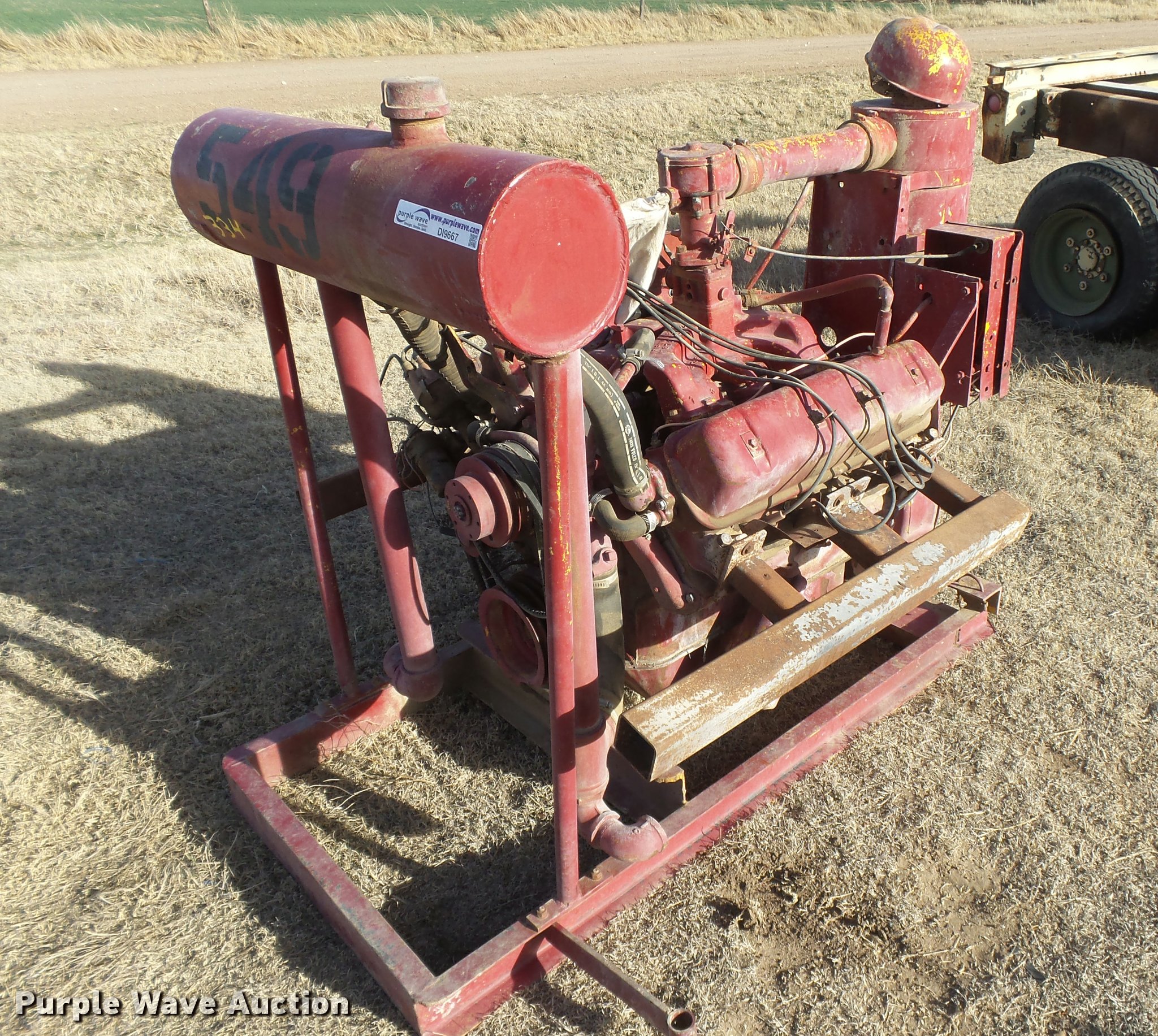 International eight cylinder irrigation engine in Spearville, KS Item DI9667 sold Purple Wave