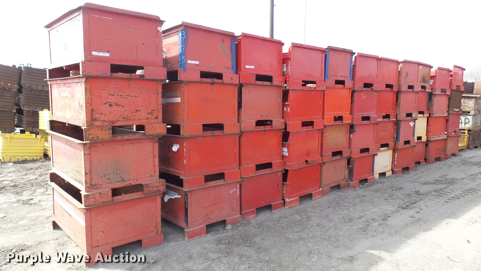 (4) steel storage bins in Wichita, KS Item DQ9975 sold Purple Wave