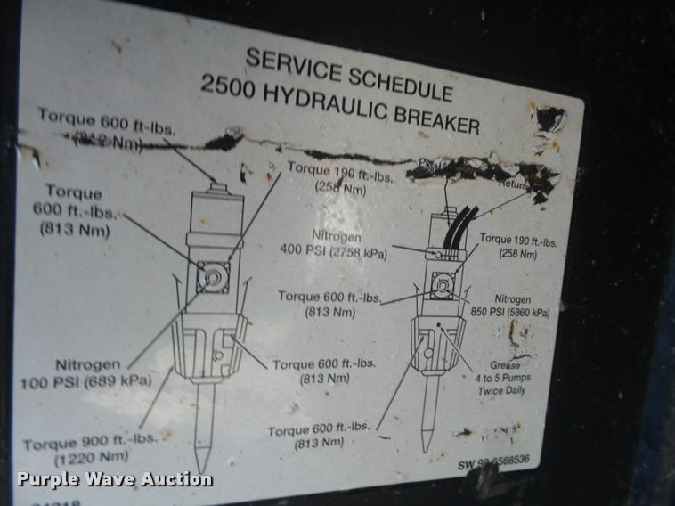 image for item AU9650 Bobcat skid steer hydraulic hammer bracket